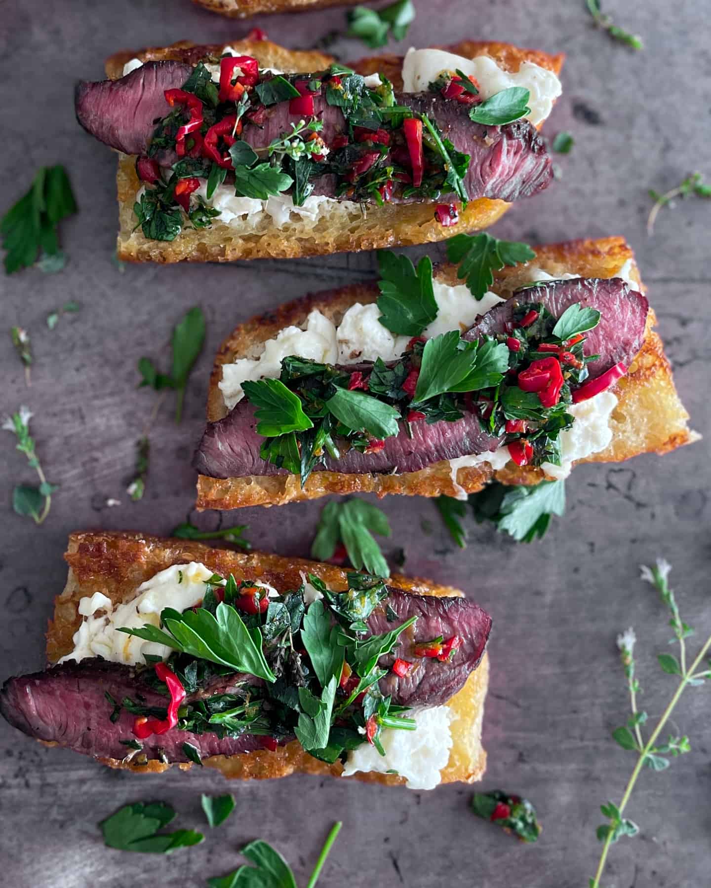 Fillet of Beef on Bruschetta