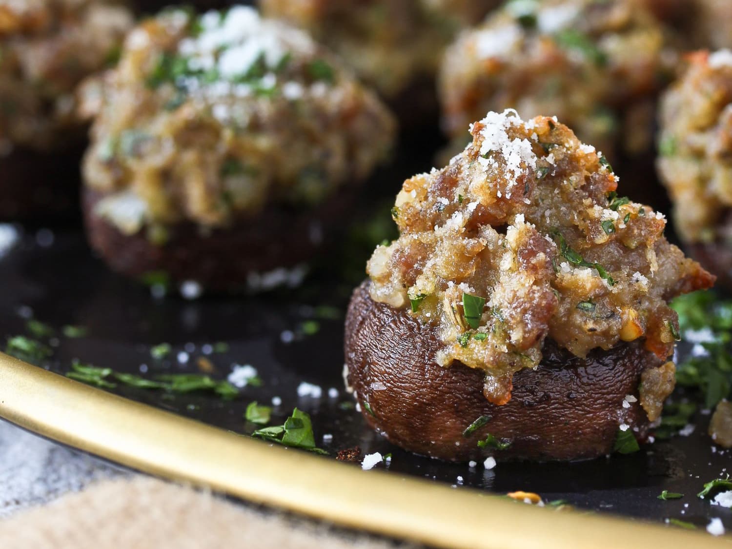 Sausage-Filled Mushrooms