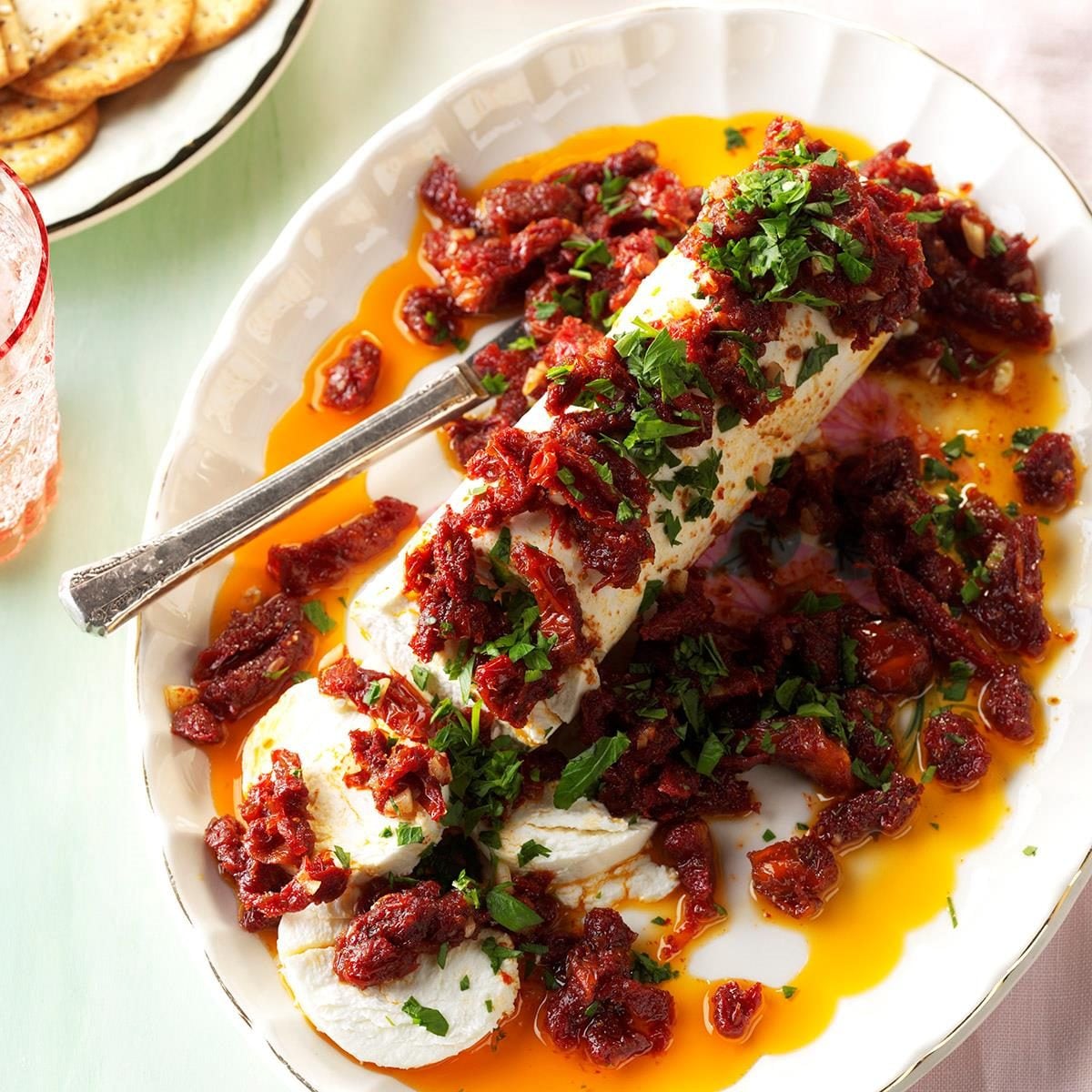 Warmed Goat Cheese with Sundried Tomatoes