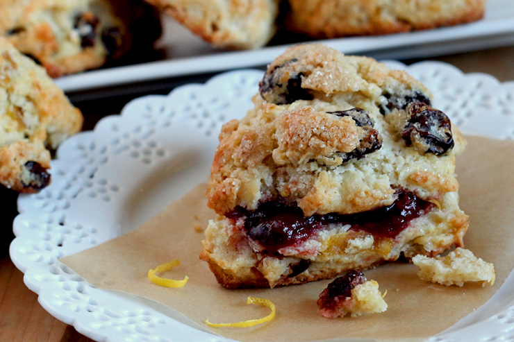 Cherries and Cream Scones