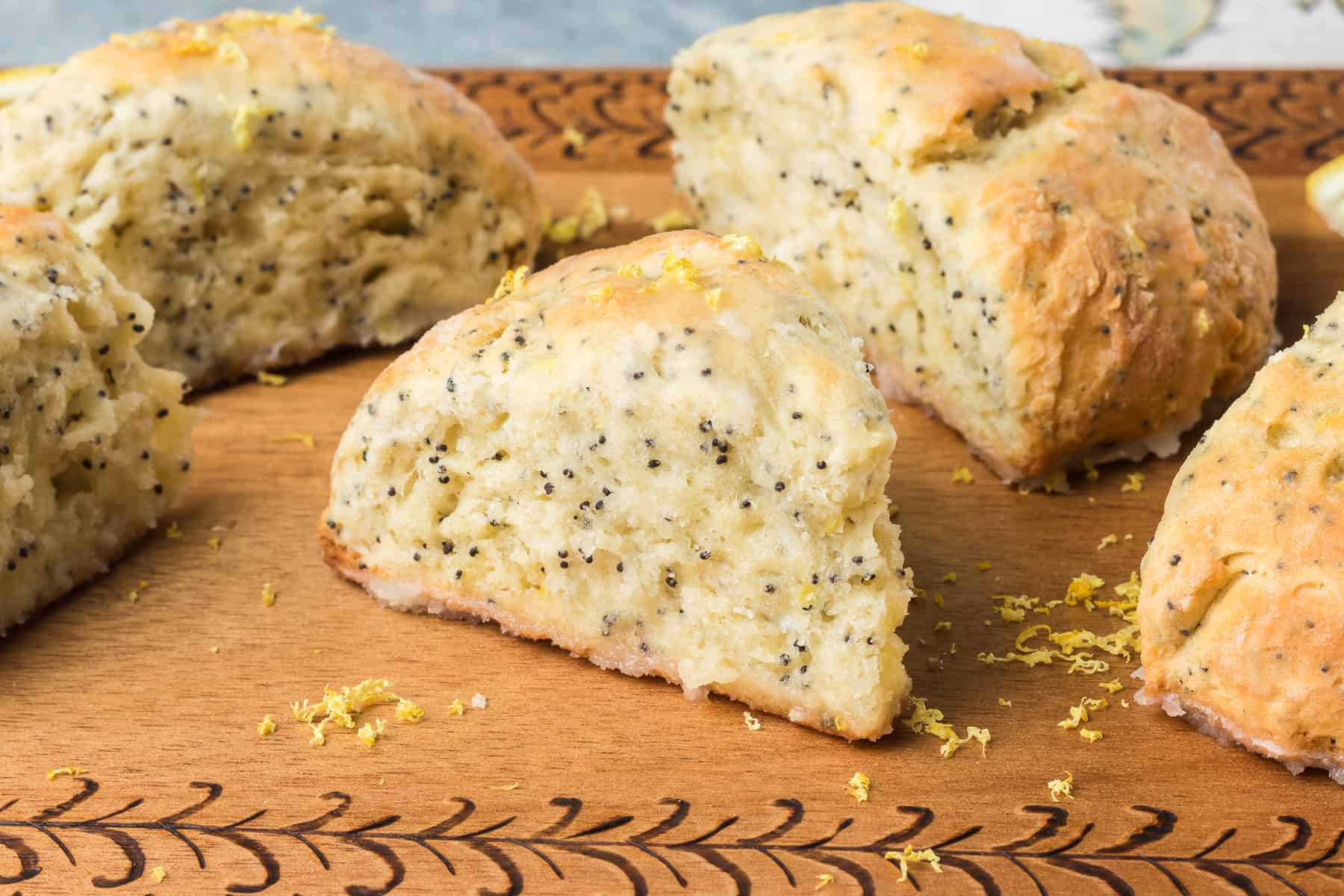 Gluten Free Lemon Poppyseed Scones